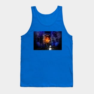 100 Keys ghostly little girl golden keys nightmare mansion Tank Top